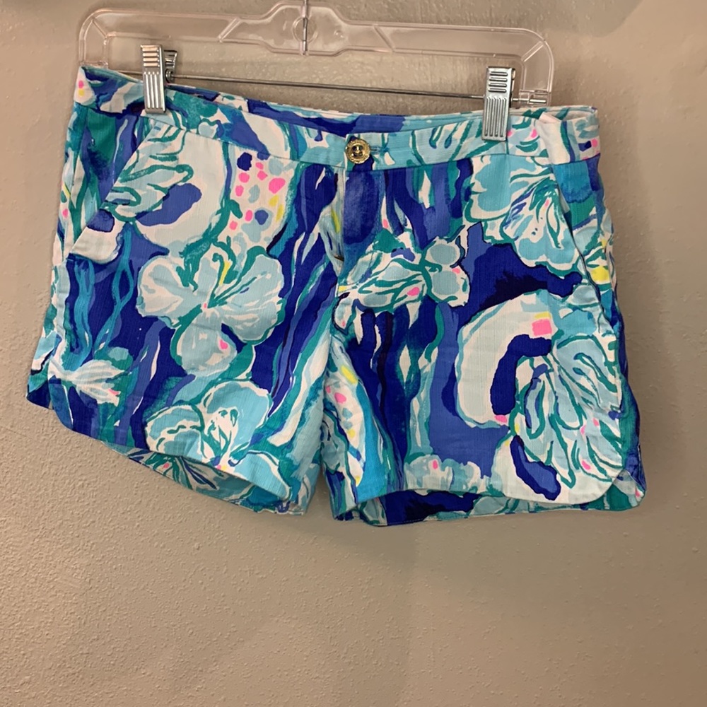 Lilly Pulitzer blue and pink shorts size 4